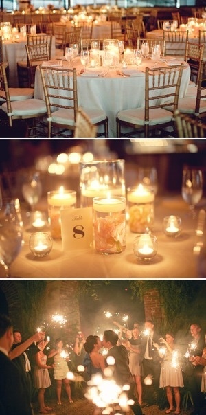 Candle centerpiece wedding light
