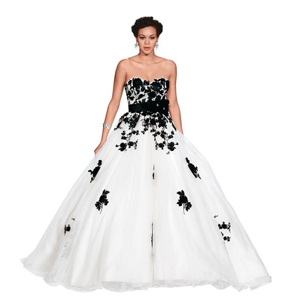 Wedding dress trends black white 2014