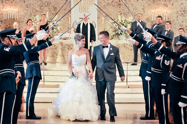 Air Force wedding saber arch