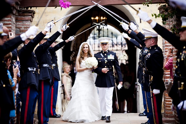 Marine Corps wedding saber arch