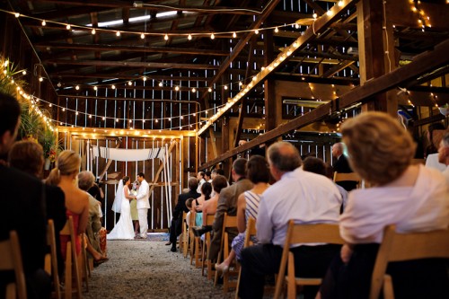 Aisle barn wedding