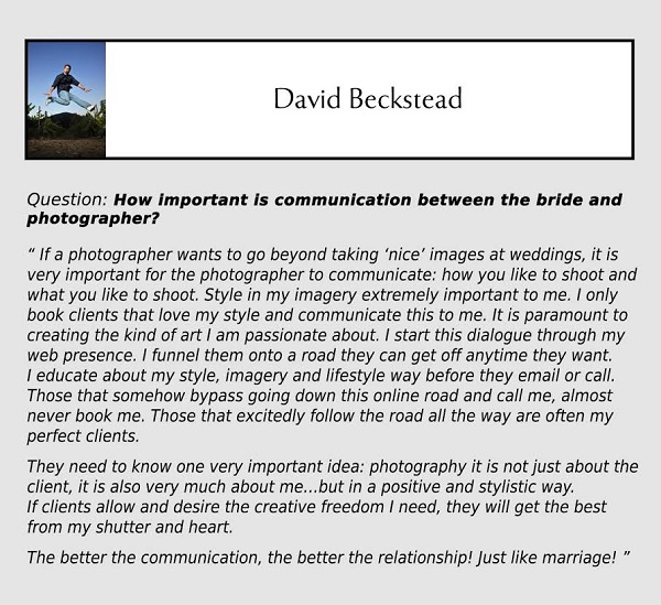 David Beckstead photographer quote