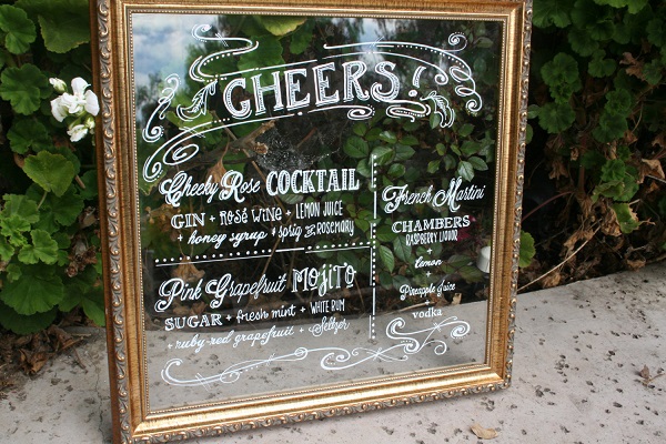 signature themed wedding cocktail
