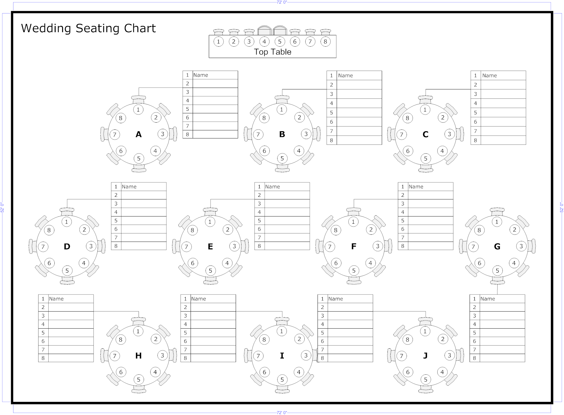 wedding seating chart example