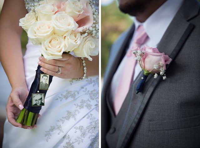 Florida bridal bouquet boutonniere