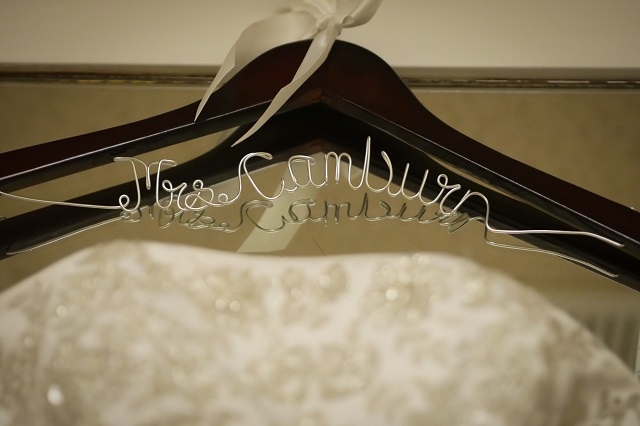 Florida wedding dress custom hanger