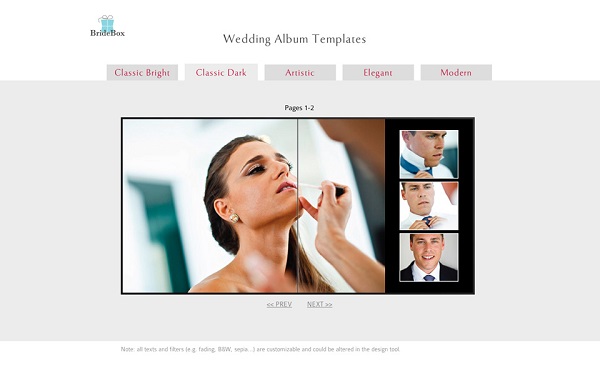 custom wedding album design