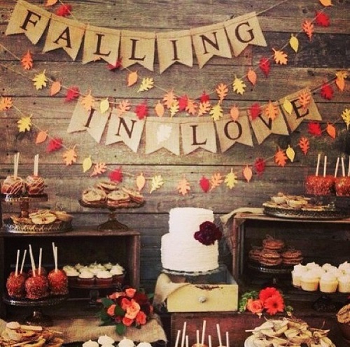 fall wedding dessert bar