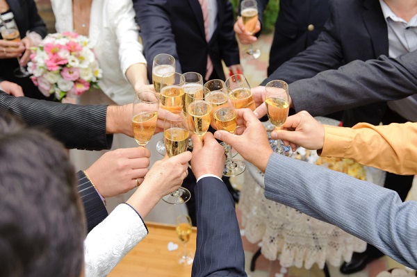 parents toast wedding reception