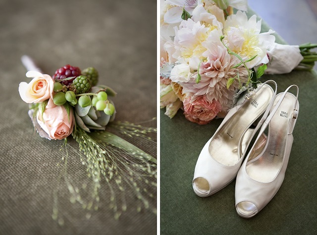 Sonoma Valley wedding shoes bouquet
