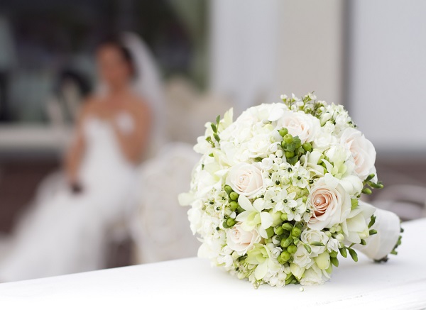 round classic wedding bouquet