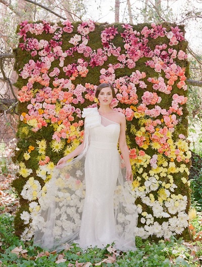 floral backdrop wedding trends 2015