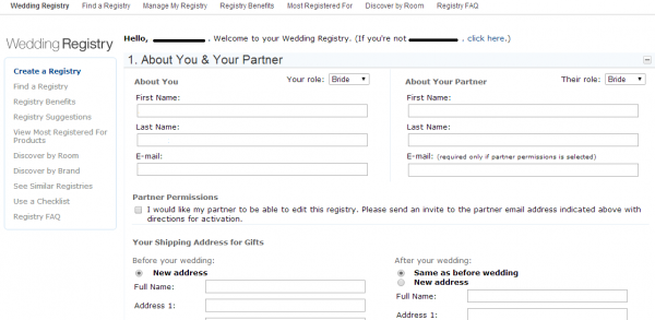 how to register for wedding gifts