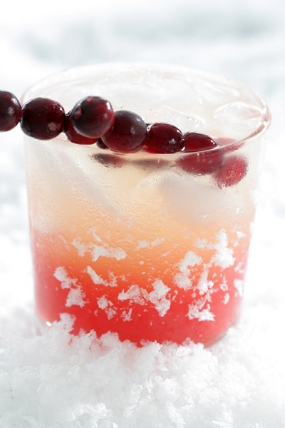 winter wedding drinks cranberry vanilla martini