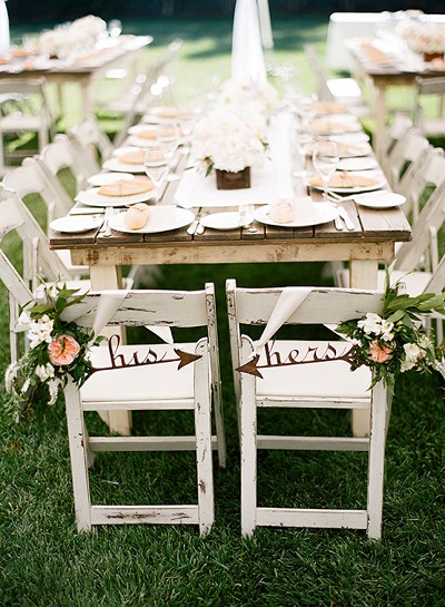 his hers wedding chair signs
