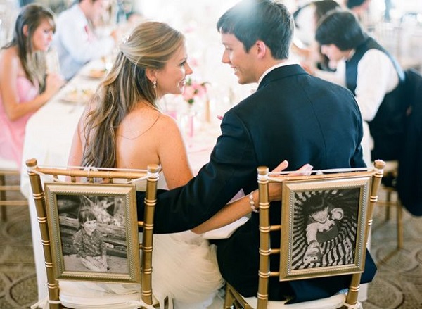 unique bride groom chair signs