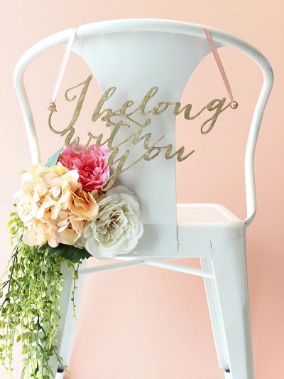 wedding chair messages
