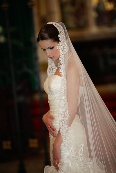 mantilla lace wedding veil 2015