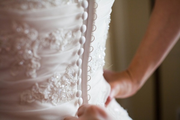 wedding dress with buttons