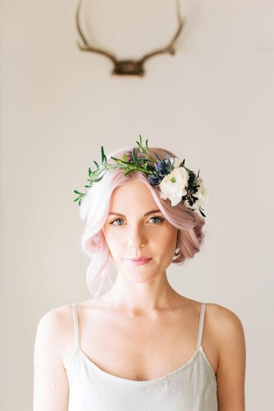 bride floral crown