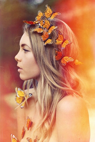 butterfly crown bride