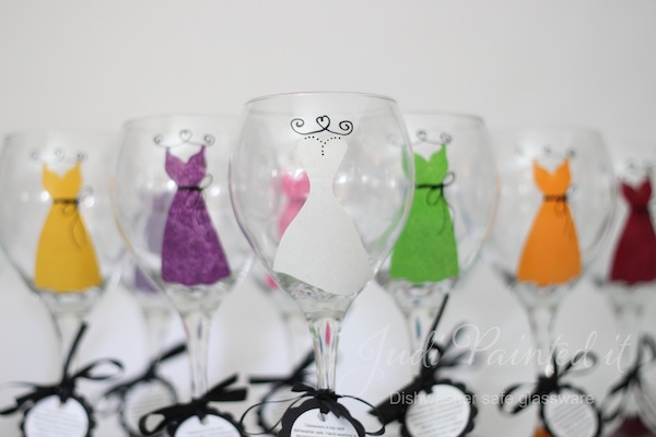 Personalized gift for bridesmaids wine glass