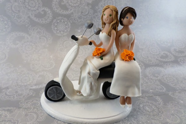 Lesbian Wedding Cake Topper