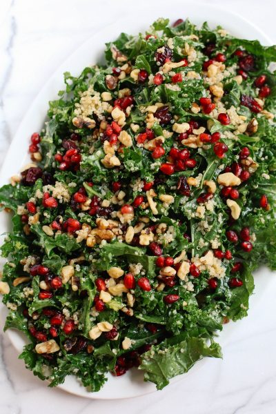 winter kale salad - holiday recipes