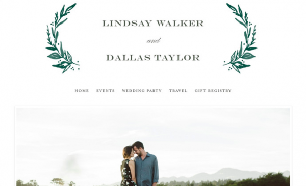 wedding websites - minted