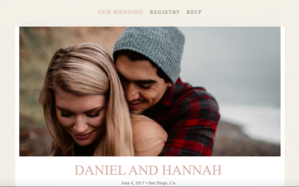 wedding websites - the knot