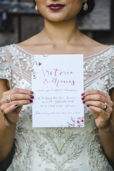 invitation card - weddings by nicola & glen